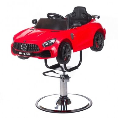 Professional children&#39;s chair for hairdressers Mercedes machine, whire color 6