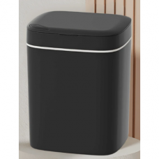Contactless trash can, black (12 liters)