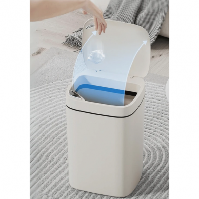 Contactless litter box, milk color (12 liters) 1