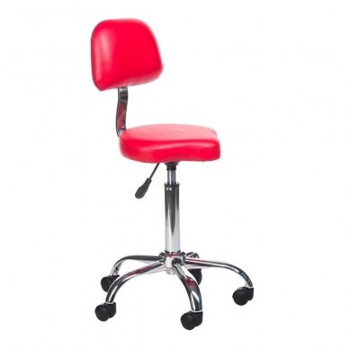 Professional master chair for beauticians and beauty salons BH-7268, red color