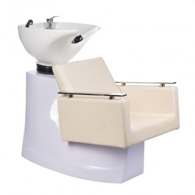 Professional hairdresser sink for beauty salons MILO BH-8025, cream color