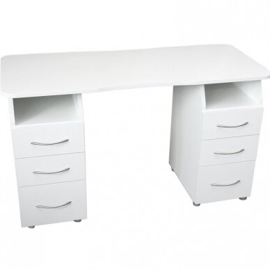 BIOMAK professional manicure table, white color