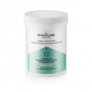 BIONICARE professional herbal butter for dry foot skin is intended for use after the procedure, 200 ml.