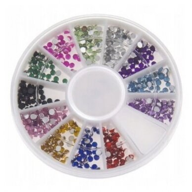 Zirconia crystals for nail art 1200 pcs, coloured