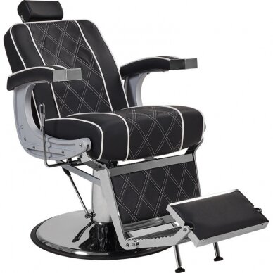 Professional barber chair for hairdressers and beauty salons BORG, black color 1