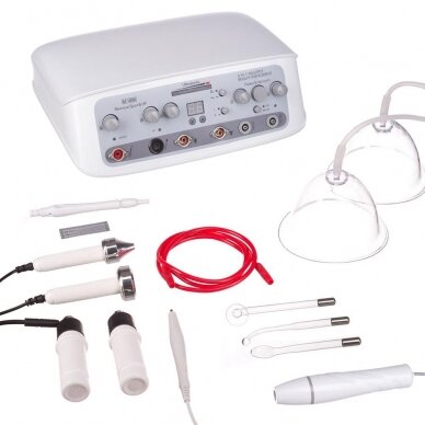 6in1 BR-1898 MULTIFUNKCINIS KOSMETOLOGINIS APARATAS: ultragarsas + elektroterapija + vakuumas + purškimas + biusto stangrinimas + dėmių šalinimas