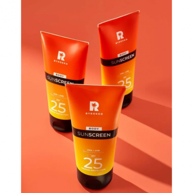 BYROKKO BODY SUNSCREEN SPF25 protective body sun cream,150 ml