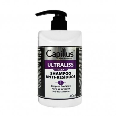 CAPILLUS intensively cleansing hair shampoo ULTRALISS FORTE, 500 ml