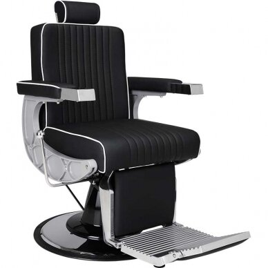 Professional barber chair for hairdressers and beauty salons CARLOS, black color