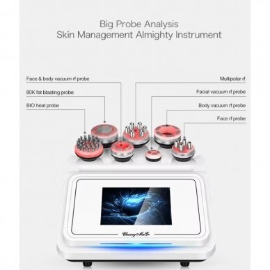 Профессиональный вакуумный, радиочастотный (RF) и кавитационный (80K) аппарат 7 в 1 для ухода за лицом и телом 2