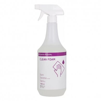 CHEMI-PHARM пена для очистки и дезинфекции поверхностей CLEAN FOAM, 1000 ml 1