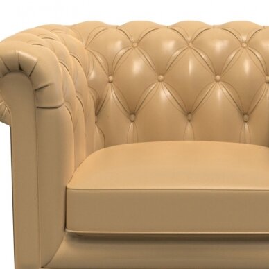 Chesterfield-style waiting room armchair for beauty salon DUKE 1