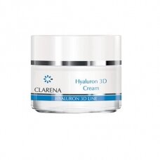 CLARENA HYALURON 3D moisturizing face cream for dry and mature facial skin, 50 ml