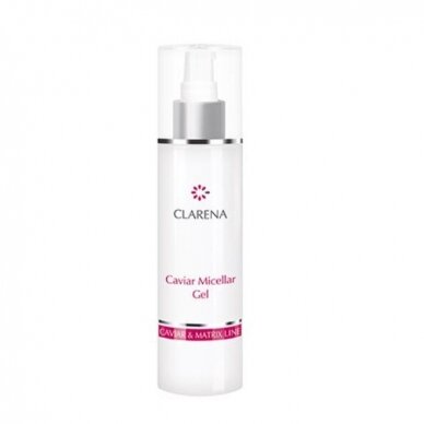 CLARENA CAVIAR MICELLAR GEL švelnus valomasis gelis brandžios odos priežiūrai, 200 ml