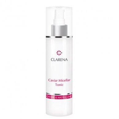 CLARENA CAVIAR MICELLAR TONIC успокаивающий тоник для ухода за зрелой кожей, 200 мл