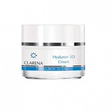 CLARENA HYALURON 3D moisturizing face cream for dry and mature facial skin, 50 ml