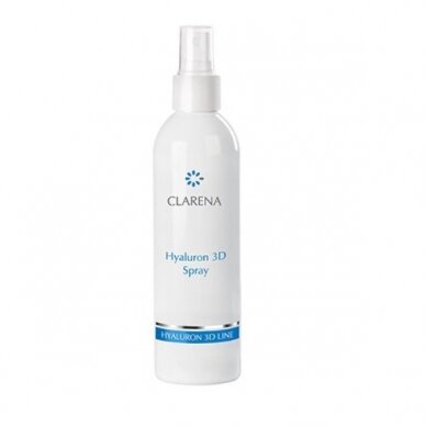 CLARENA HYALURON 3D SPRAY purškiamas terminis vanduo su hialurono rūgštimi, 250 ml