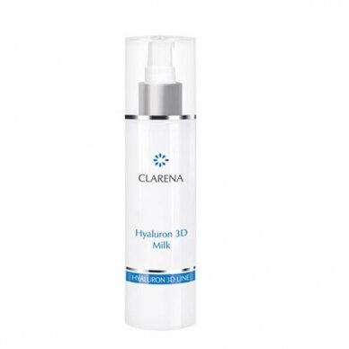 CLARENA HYALURON 3D MILK intensively moisturizing make-up removing milk, 200 ml