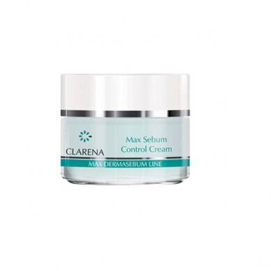 CLARENA MAX DERMASEBUM LINE balancing matte cream for daily skin care, 50 ml