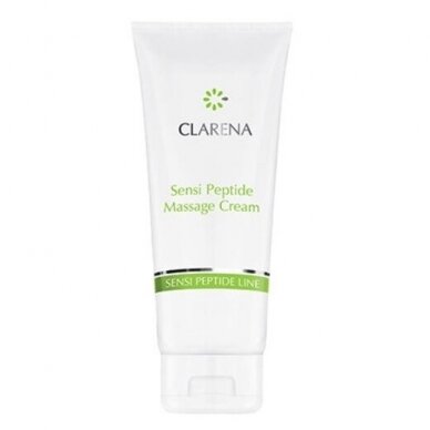 CLARENA SENSI PEPTIDE LINE массажный крем для лица и зоны декольте для чувствительной, гиперреактивной, склонной к аллергии кожи, 200 мл