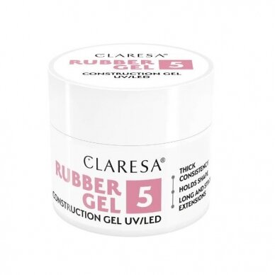 База для гель-лака CLARESA RUBBER GEL 5, 12 г 1