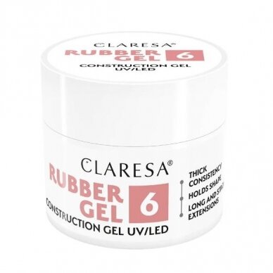 База для гель-лака CLARESA RUBBER GEL 6, 12 г 1