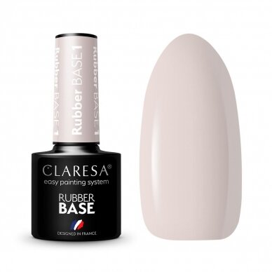 CLARESA hybrid rubber gel polish base RUBBER BASE 1, 5g.