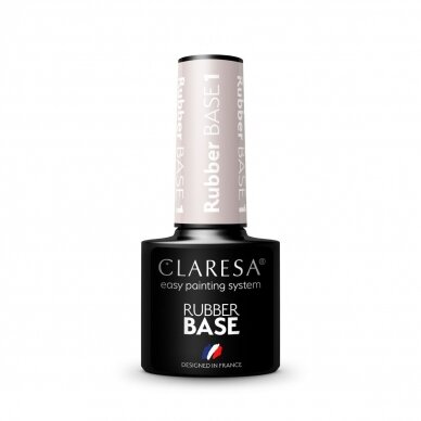 CLARESA hybrid rubber gel polish base RUBBER BASE 1, 5g. 2