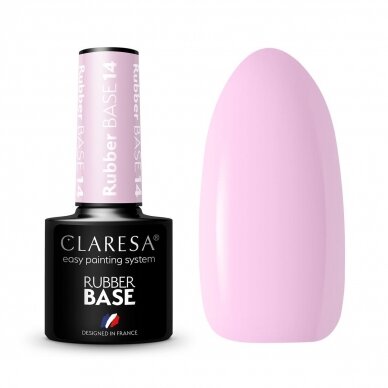 CLARESA hybrid rubber gel polish base RUBBER BASE 14, 5g.