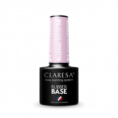 CLARESA hybrid rubber gel polish base RUBBER BASE 14, 5g. 2