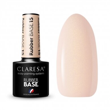 CLARESA hybrid rubber gel polish base RUBBER BASE 15, 5g.