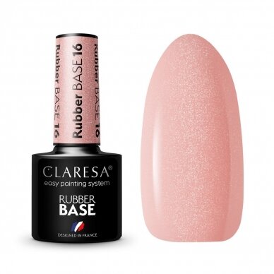 CLARESA hybrid rubber gel polish base RUBBER BASE 16, 5g.