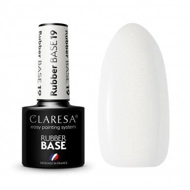 CLARESA hybrid rubber gel polish base RUBBER BASE 19, 5g.