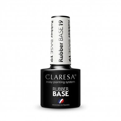 CLARESA hybrid rubber gel polish base RUBBER BASE 19, 5g. 2