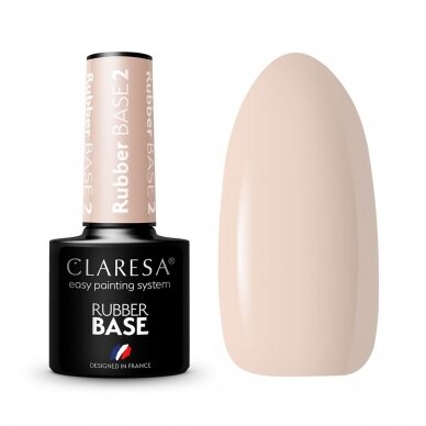 CLARESA hybrid rubber gel polish base RUBBER BASE 2, 5g.