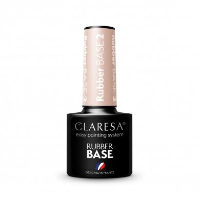 CLARESA hybrid rubber gel polish base RUBBER BASE 2, 5g. 2