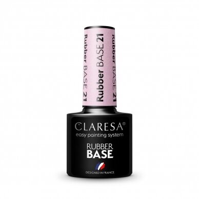 CLARESA hybrid rubber gel polish base RUBBER BASE 21, 5g. 2