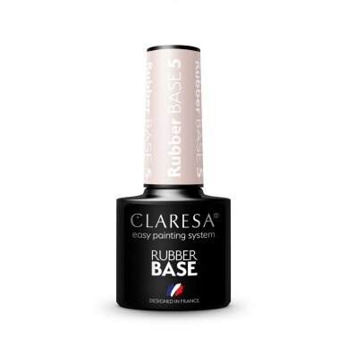 CLARESA hybrid rubber gel polish base RUBBER BASE 5, 5g. 2