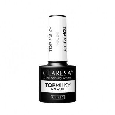 CLARESA hybrid top layer of nail polish TOP MILKY №20, 5 g