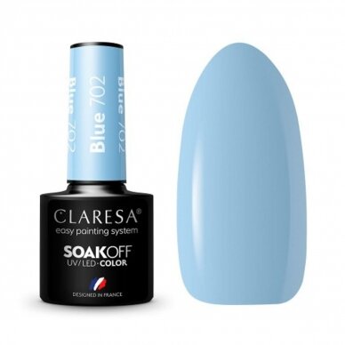 CLARESA long lasting hybrid gel polish BLUE 702, 5g.