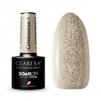 CLARESA long lasting hybrid gel polish CELEBRATION 6, 5g.