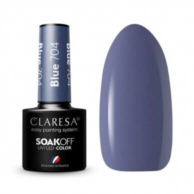 CLARESA long lasting hybrid gel polish BLUE 704, 5g.