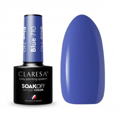 CLARESA long lasting hybrid gel polish BLUE 710, 5g.