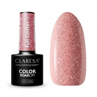 CLARESA long lasting hybrid gel polish  FULL GLITTER 8, 5g.