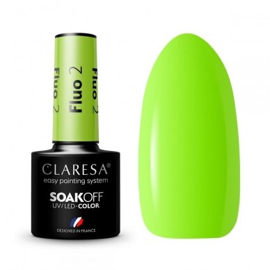 CLARESA long lasting hybrid gel polish FLUO 2, 5g.