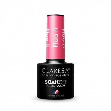 CLARESA long lasting hybrid gel polish FLUO 8, 5g. 2