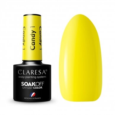 CLARESA long lasting hybrid gel polish CANDY 1, 5g.