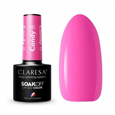 CLARESA long lasting hybrid gel polish CANDY 8, 5g.