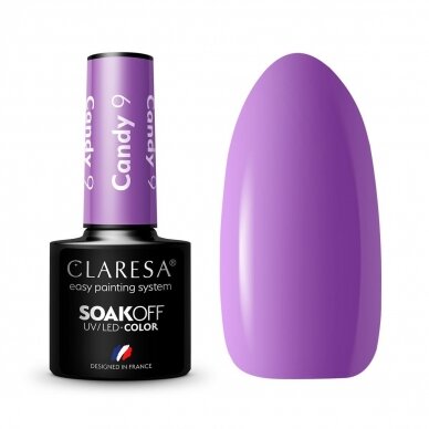 CLARESA long lasting hybrid gel polish CANDY 9, 5g.