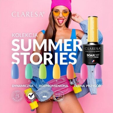 Стойкий гибридный лак для ногтей CLARESA SUMMER STORIES 3, 5г. 3